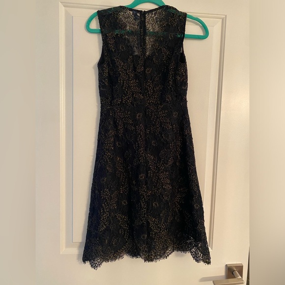 Elie Tahiri Black and Gold Lace Cocktail Dress. Size 0. - Picture 3 of 7